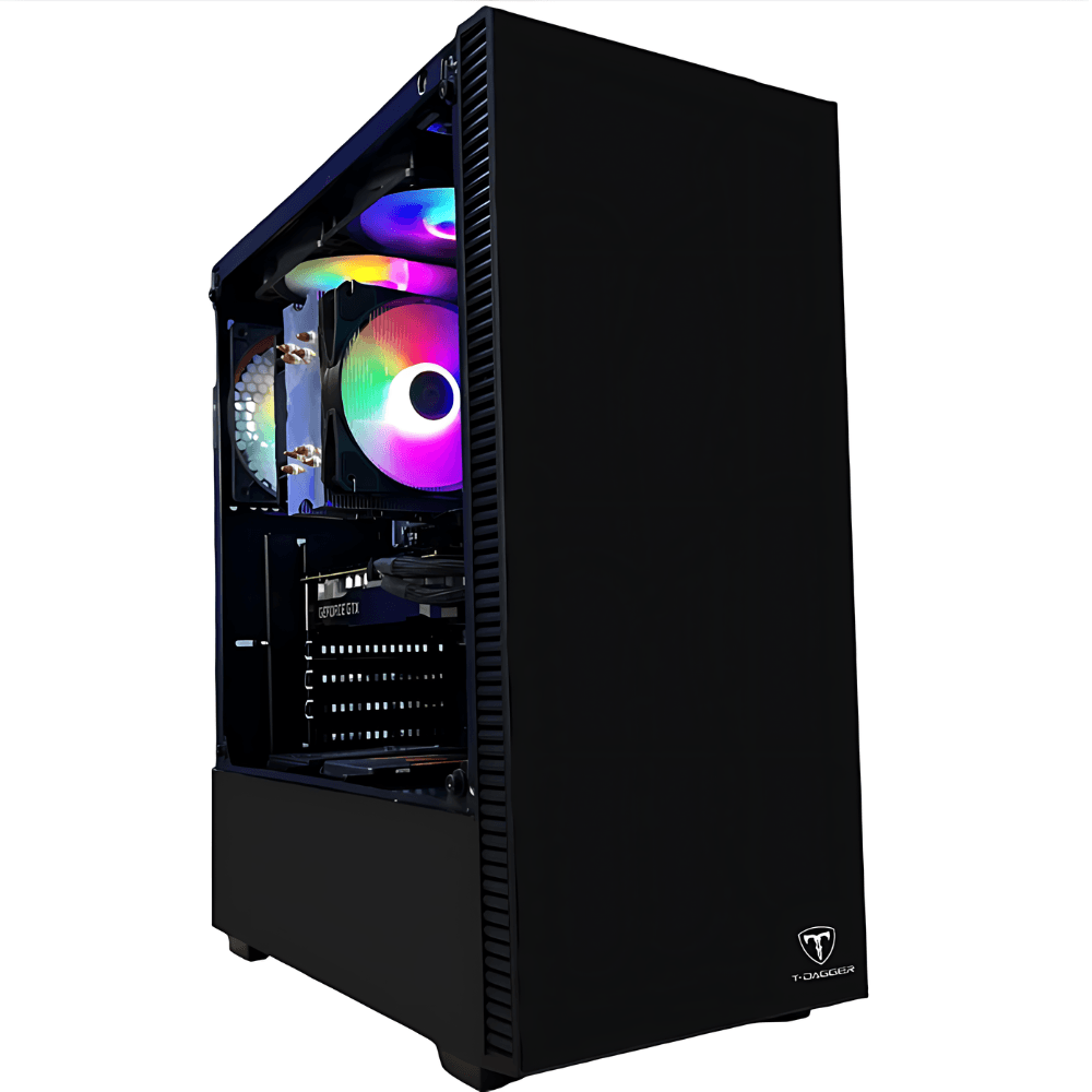 Gabinete Gamer T-Dagger Cube Black, Mid Tower, Lateral Em Vidro - T-Tgc305B