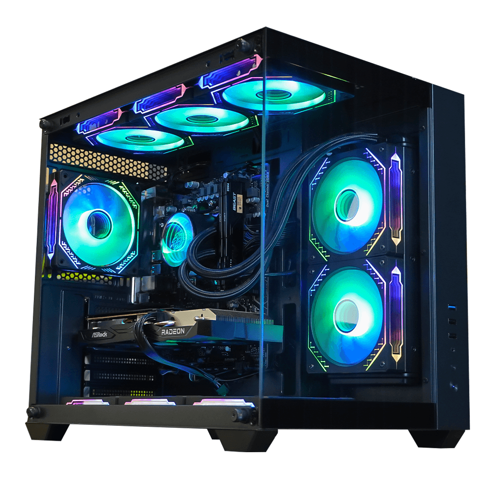 PC Gamer Intel Core i3 13100F, RX 6600, 16GB DDR5, SSD 480GB, 600W 80 Plus, KMHH002-E