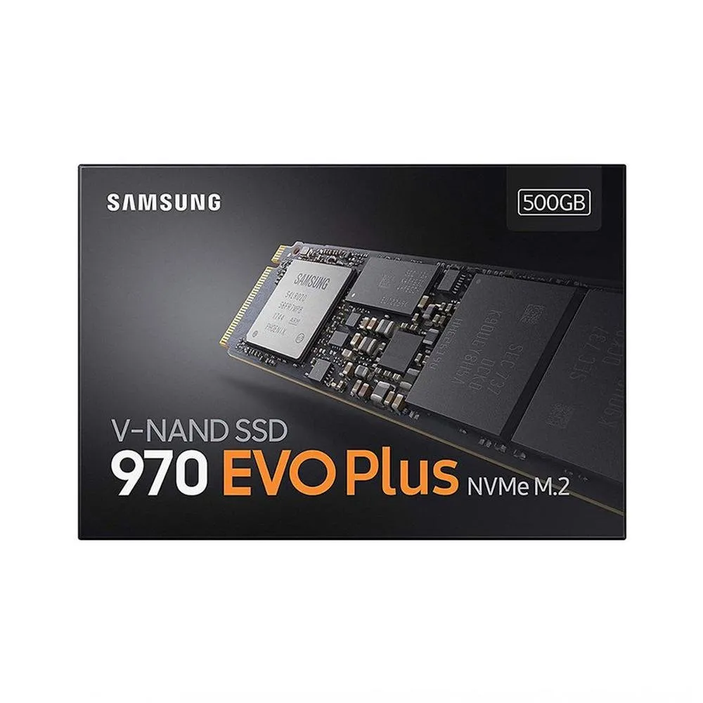 Ssd Samsung 970 Evo Plus, 500Gb, M.2 Nvme, Leitura 3500Mb/S, Gravação 2300Mb/S - Mz-V7S500B/Am
