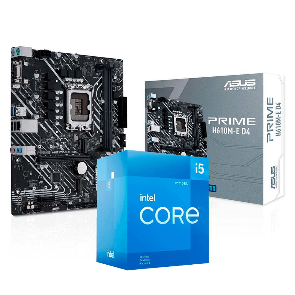 Kit Upgrade Intel I5 12400f, Asus H610M-E D4, 12» Ger, Ddr4