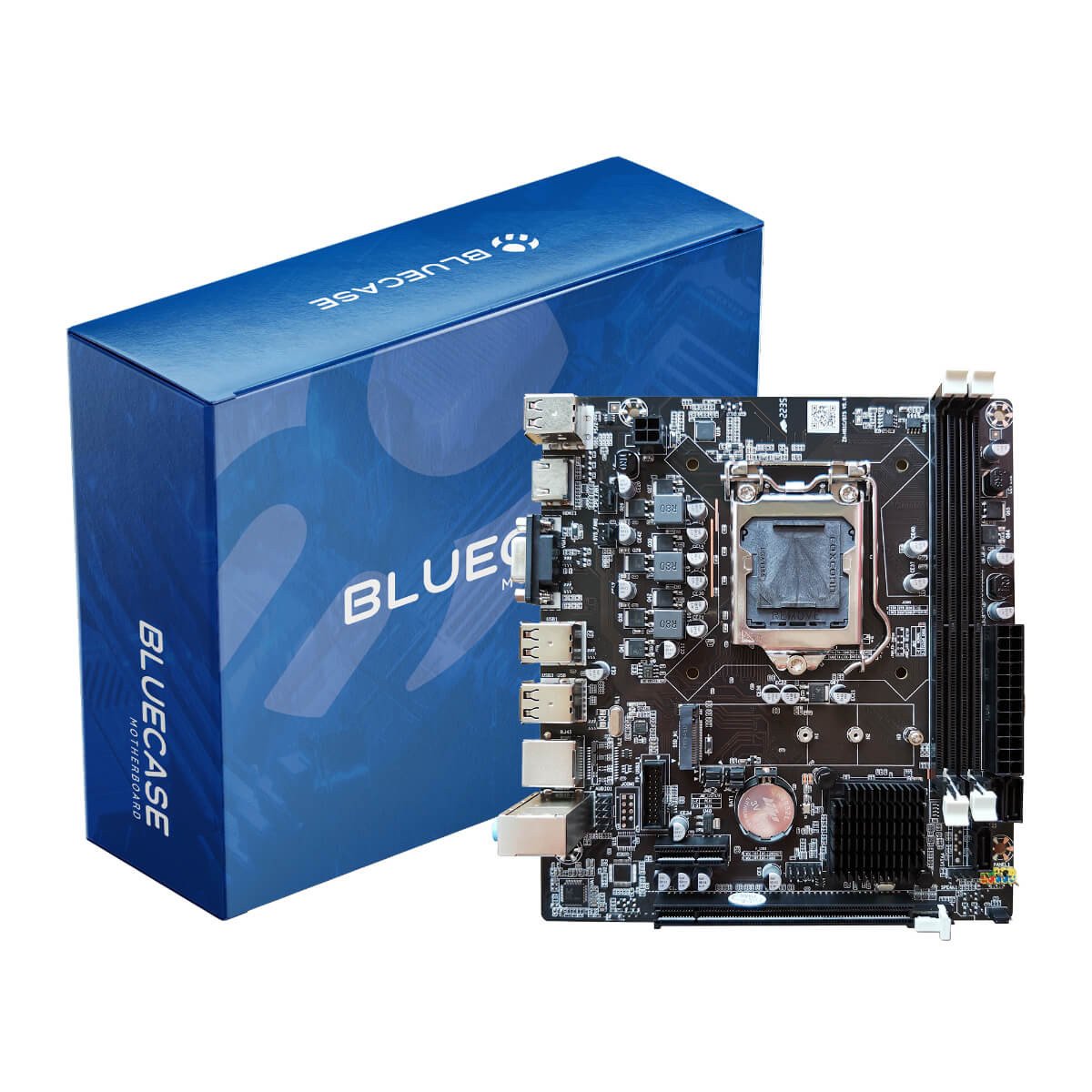 Placa-Mãe Bluecase BMBH61-D2HG-M2, Intel LGA 1155, Micro ATX, DDR3 - BMBH61-D2HG-M2BLK