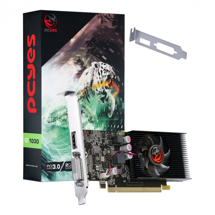 Placa de Video Nvidia Geforce Gt 1030 2gb Gddr5 64bit Single Fan Low Profile - Pa1030gtg5lp