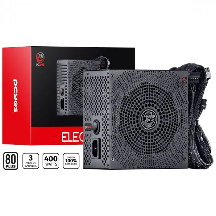 Fonte PCYES Electro V2 White 400W 80 Plus - ELV2WHPTO400W