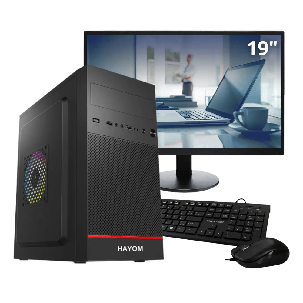 Computador Completo Intel Core I7 2600, 8GB DDR3, SSD 240GB, Monitor 19", Kit Multimidia, OFFICE57-E