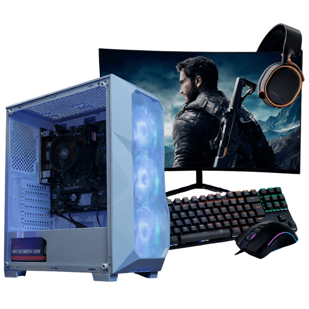 PC Gamer Completo Intel Core i5 12400F, RTX 3050, 16GB DDR4, SSD 480GB, 600W 80 Plus, MESH032-E