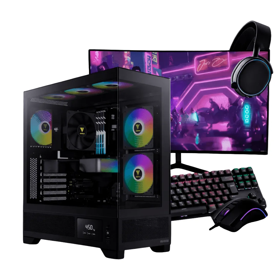 PC Gamer Completo Ryzen 5 8400F, RX 9060 XT, 16GB DDR5, SSD NVMe 500GB, 600W 80 Plus, AM1068-E