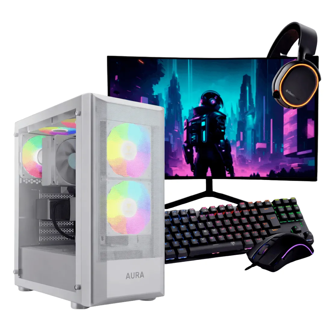 PC Gamer Completo Ryzen 5 5500, RX 580, 16GB DDR4, SSD 480GB, 500W 80 Plus, RXPC004-E