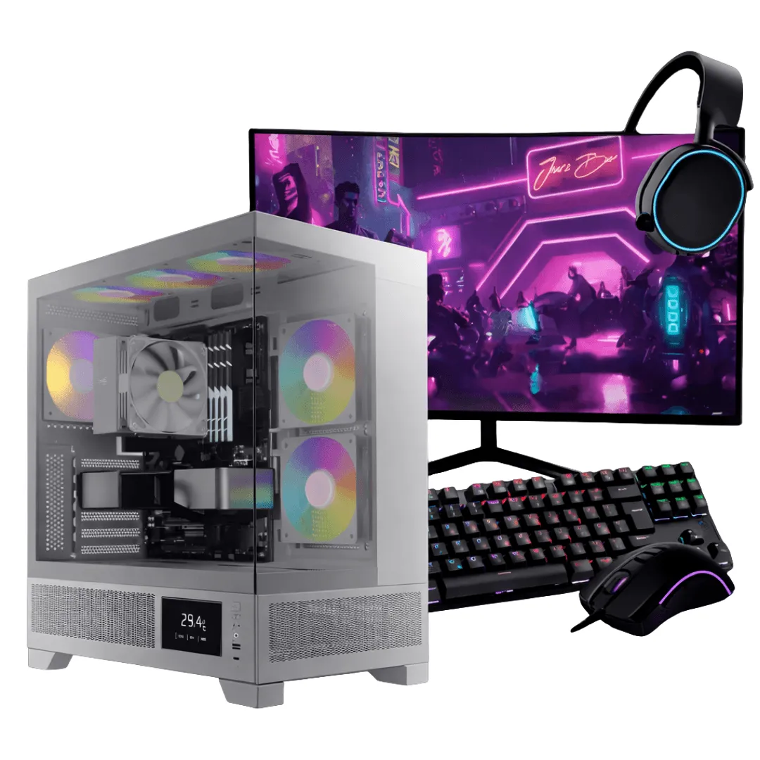 PC Gamer Completo Ryzen 5 5500, ARC B570, 16GB DDR4, SSD NVMe 500GB, 600W 80 Plus, PCARC08-E