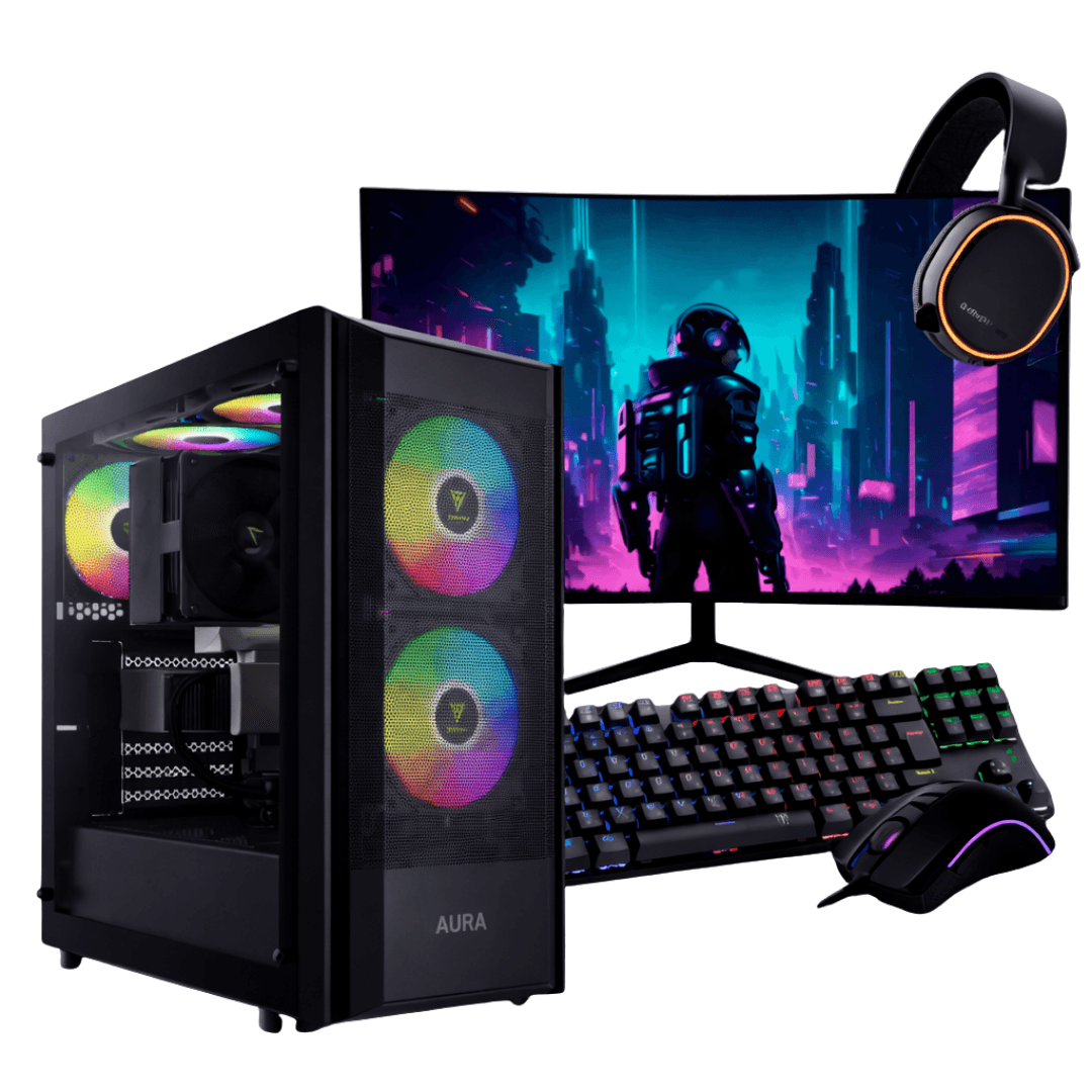 PC Gamer Completo Ryzen 5 5500, RX 580, 16GB DDR4, SSD 480GB, 500W 80 Plus, RXPC002-E