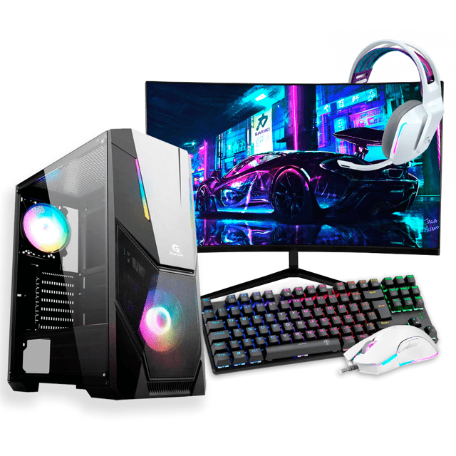 PC Gamer Completo Ryzen 5 5600G, 16GB RAM, SSD 480Gb + Monitor 21.5 + Kit  Gamer, Black Hawk, Enifler