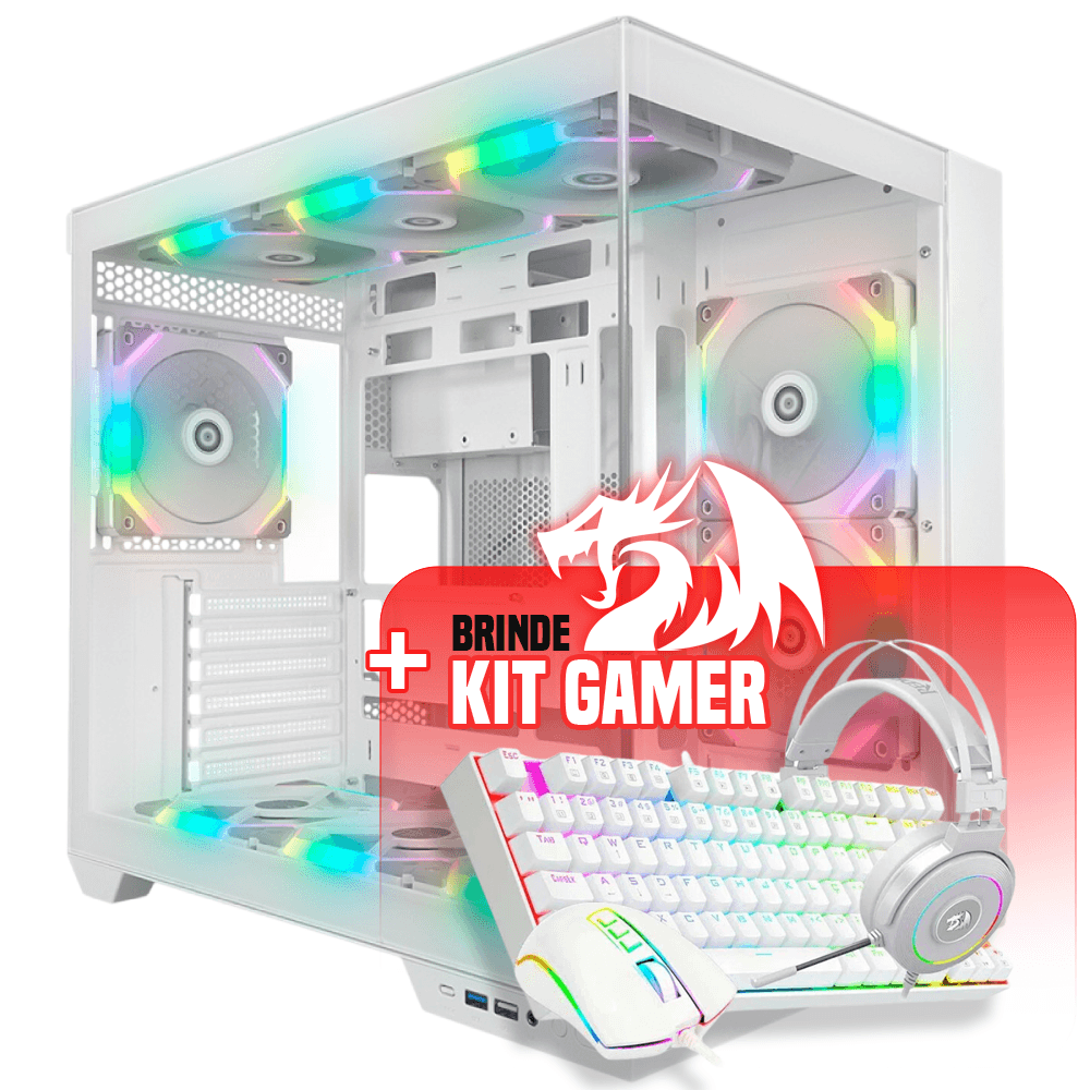 PC Gamer Ryzen 7 5700X3D, RTX 4060 Ti, 32GB RGB DDR4, SSD NVMe 1TB, 700W 80 Plus, Redragon Edition, REDPC002-E
