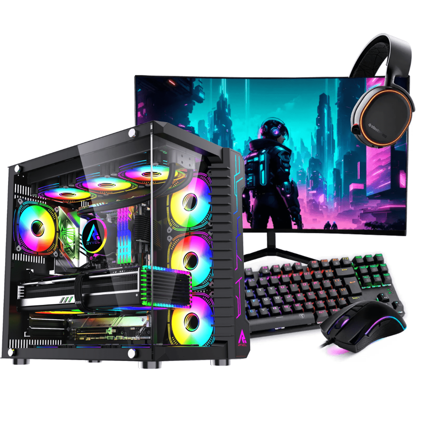 PC Gamer Completo Intel Core I7 12700F, RTX 5060 Ti, 16GB DDR4, SSD NVMe 500GB, 600W 80 Plus, 1JKY9Y1U-E