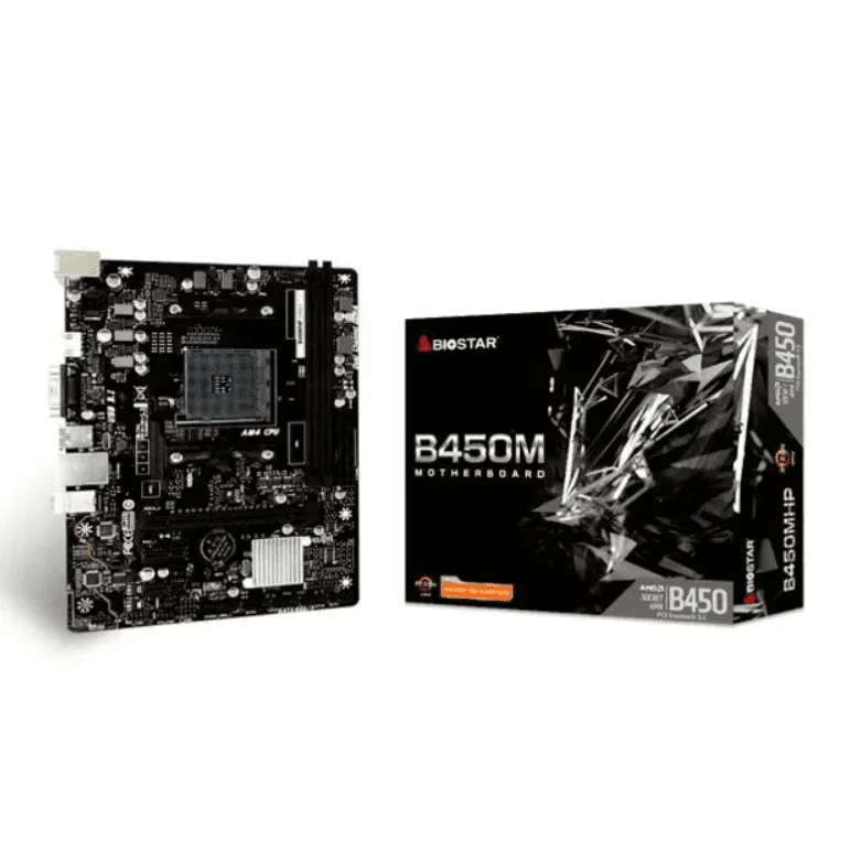 Placa Mãe Biostar B450MHP, Chipset B450, AMD AM4, mATX, DDR4