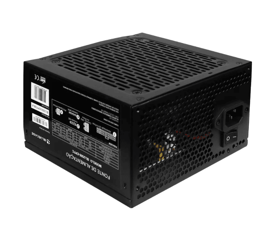 Fonte Bluecase, 500W, PCF Ativo, BLU500-EPFC