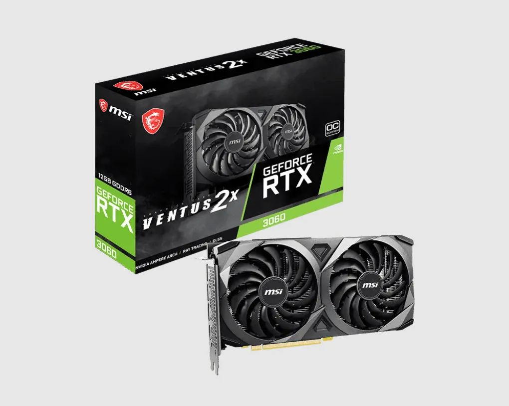 Placa de Vídeo Msi Nvidia Geforce Rtx 3060 Ventus 2x 8g Oc, 8gb Gddr6, 128 Bits - 912-v397-646