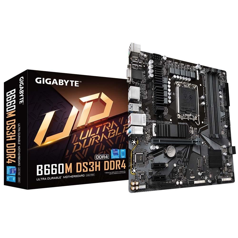 Placa-Mãe Gigabyte B660M DS3H, Intel LGA 1700, mATX, DDR4, M.2 NVME