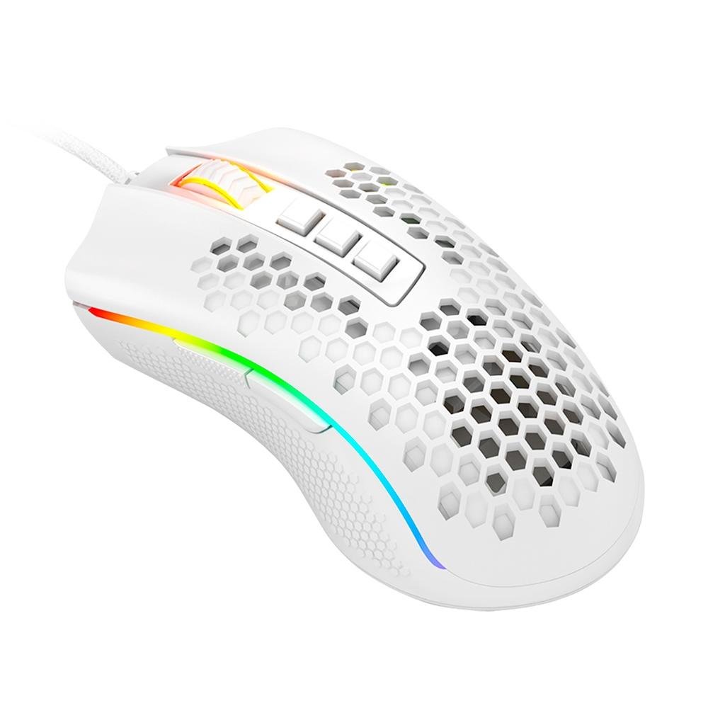 Mouse Gamer Redragon Storm Elite, 16000Dpi, Chroma Mark Ii, Sensor Pixart 3389, 8 Botões, Usb, Lunar White - M988W-Rgb