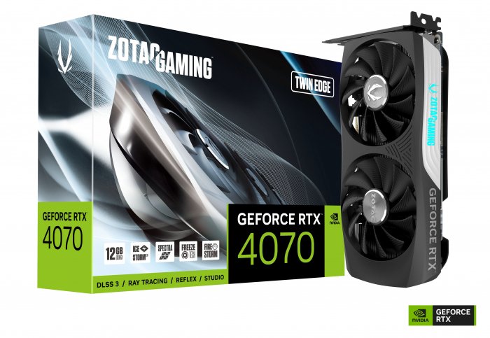 Placa de Video Zotac Gaming Geforce Rtx 4070 Twin Edge Dlss 3 12gb Gddr6x 192-bit Zt-d40700e-10m