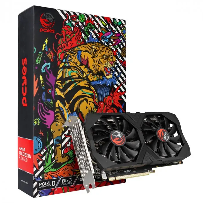 Placa de Vídeo PCYes AMD Radeon RX 6600 8GB GDDR6 128 Bits Dual-Fan Graffiti Series - PJRX6600GR68GBGS