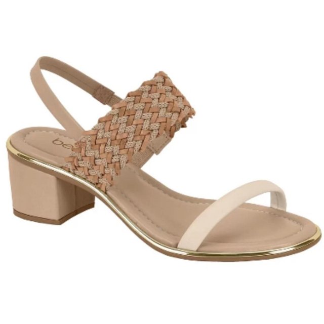 Sandália Feminina Salto Bloco Tressê Beira Rio Terê