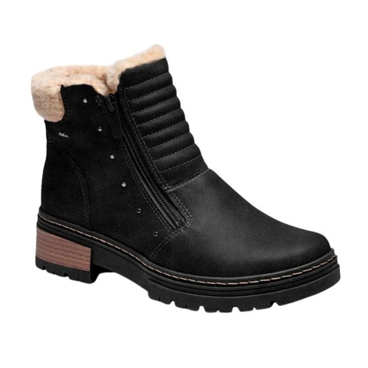 Bota coturno sale dakota lisa preta