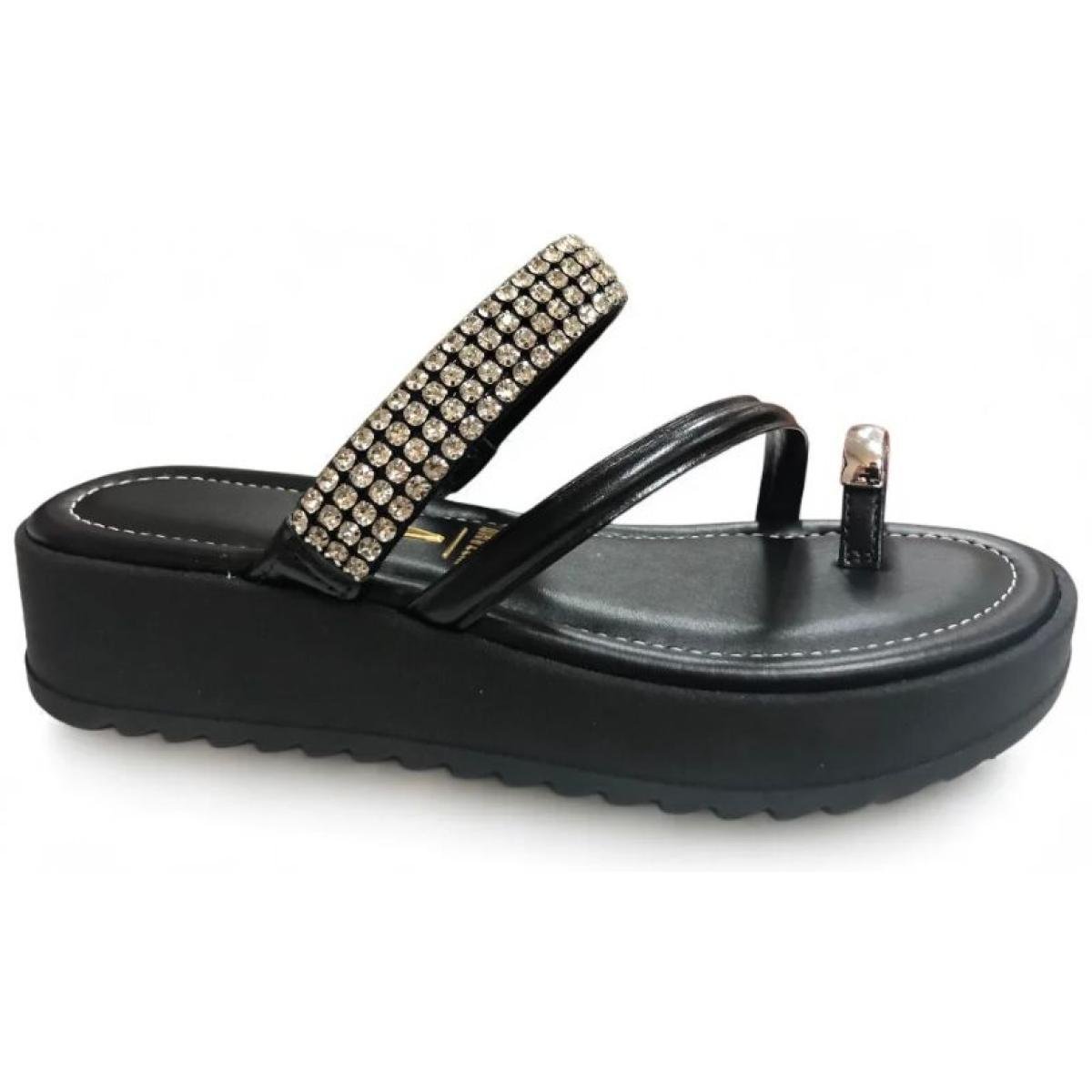 BAZAAR international 89/90 厚さが2.5cmあります。 Tamanco Vizzano Adulto Feminino Plataforma Com Strass 6492.327