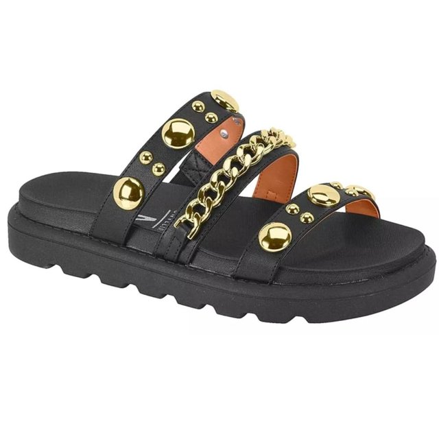 Sandália Vizzano Tiras Papete Vizzano Sandália Feminina Tratorada