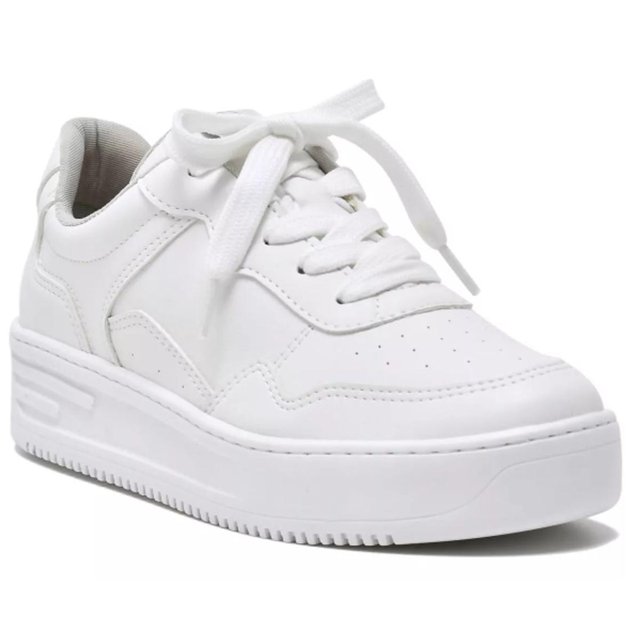 Tênis Plataforma Tenis Branco Via Marte Feminino Tenis Alto Branco