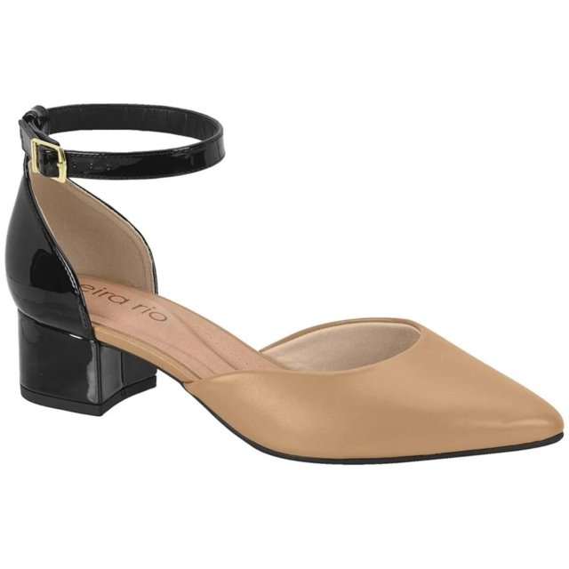 Sapato Scarpin Beira Rio Feminino Salto Grosso Terê