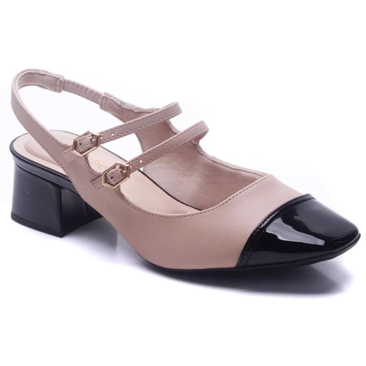 Sapato Bebecê Feminino Chanel Salto Quadrado T 4618-322 Terê