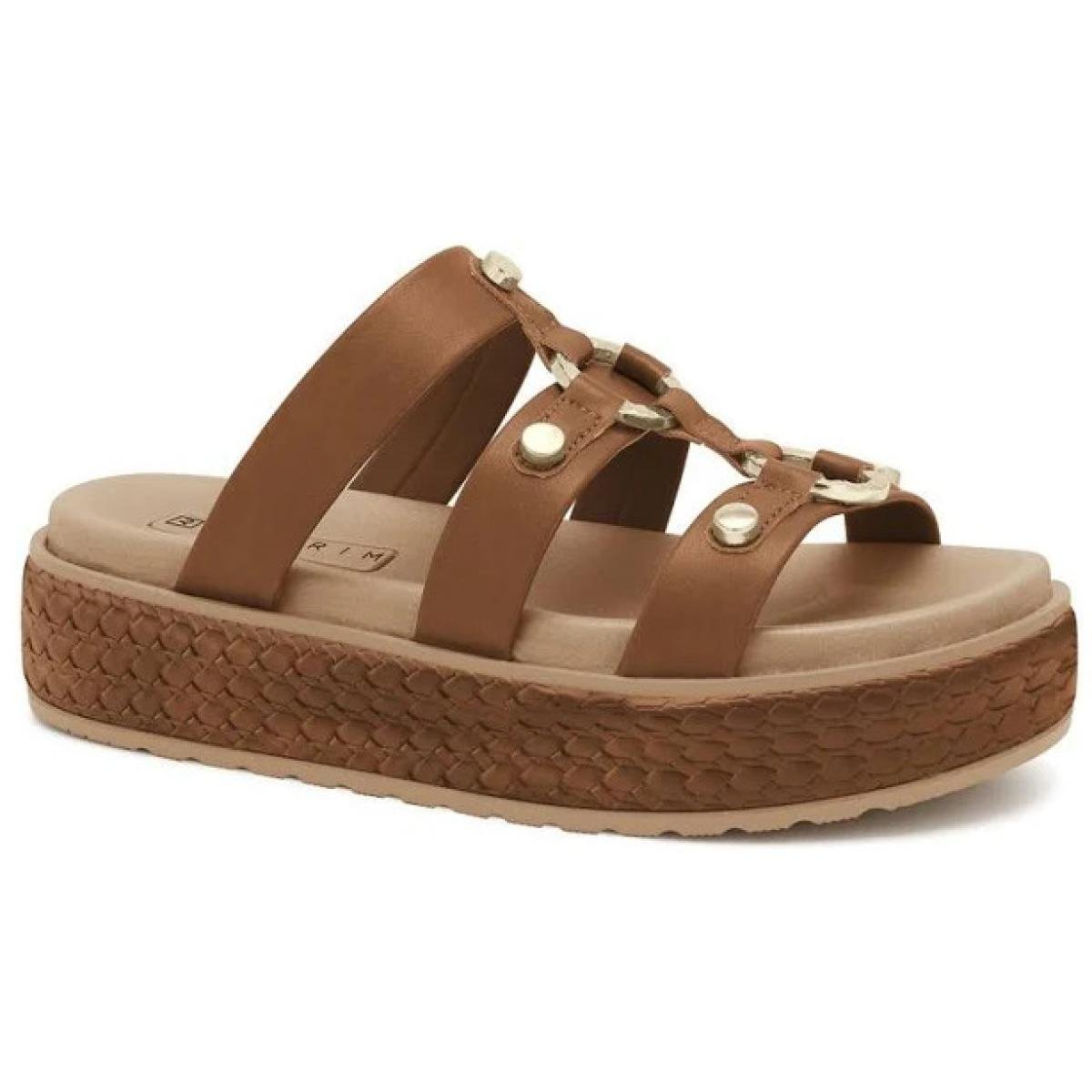 Tamanco Ramarim Plataforma Enfeite Ouro 25-43201 Terê Calçados