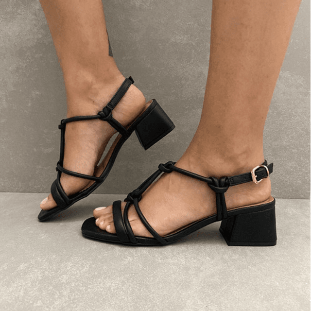 Sandália Bebecê Salto Bloco Multi Tiras T5221-369 Terê Calçados