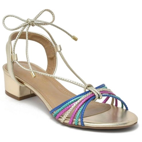 SANDALIA VIA MARTE REF.19-18019 - AZUL/ESMERALDA/FUCSI - Tenis e Cia