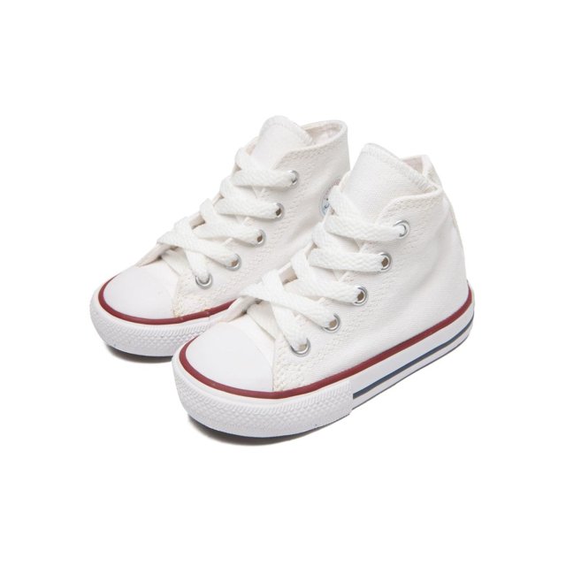 Shoe All Star Infantil Cano Alto Branco Couro All Star Chuck