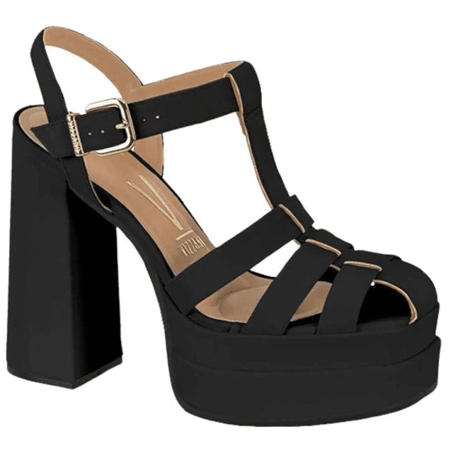 Calçados Salto De Plataforma Sandália Plataforma Vizzano Tiras