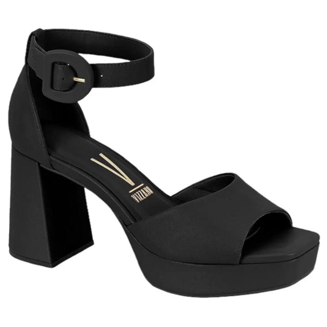 Sandália Vizzano Preto Novos Saltos Da Vizzano Sandália Feminina