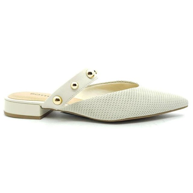 Mule Bottero Feminino Tachas Bico Fino 354823 Terê Calçados