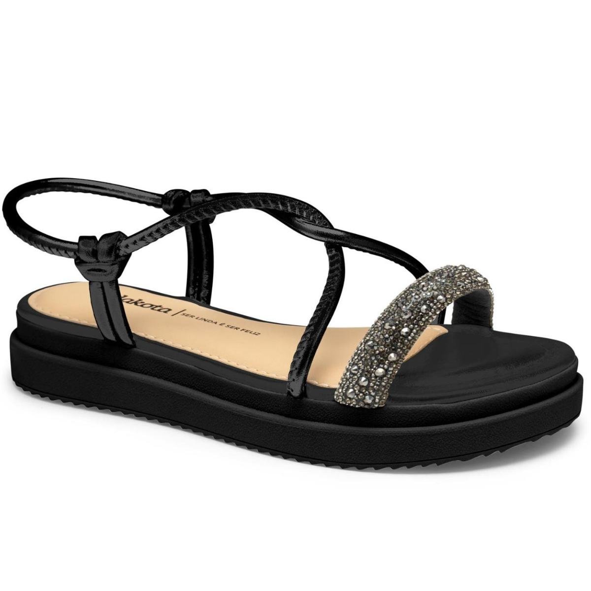 Sandália Dakota Plataforma Feminina Prata Y7631 | Terê Calçados