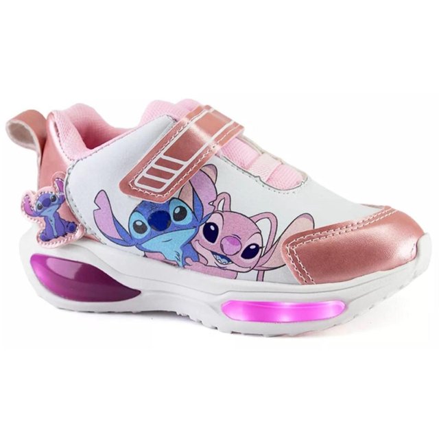 Tênis Mini Pé Led Menina Stitch Luzes Mp2516 Terê Calçados
