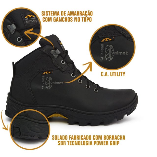 Bota Bull Terrier Adventure Couro Moto Valmet 44068 Terê