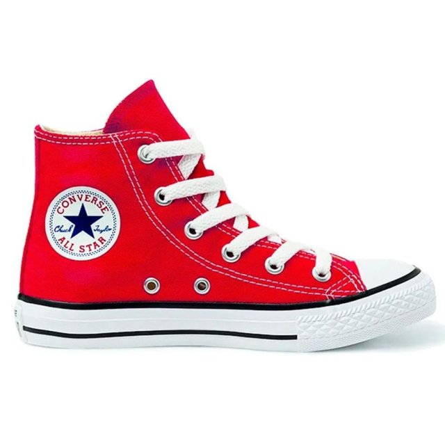 Tênis Cano Alto Converse Chuck Taylor All Star HI - Vermelho+Branco