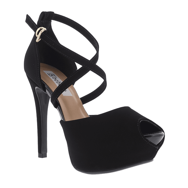 Nobuck Feminina Sandália Bebecê Meia Pata Nobuck Preta Sandália