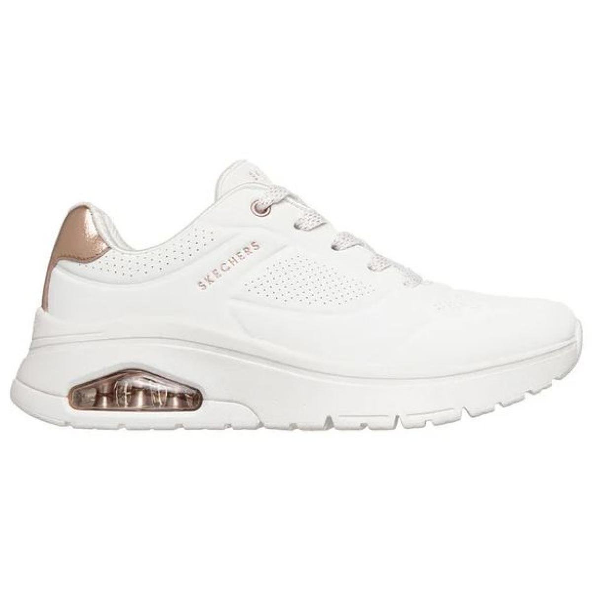 ↓1 Tênis Skechers Uno Wedge feminino Hi Steps 177799/WHT | Terê Calçados