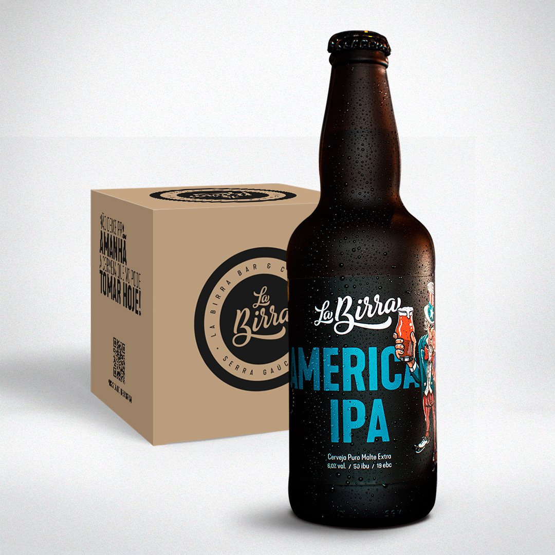 La Birra American IPA- Cx 6 Garrafas 500ml | La Birra Cervejaria