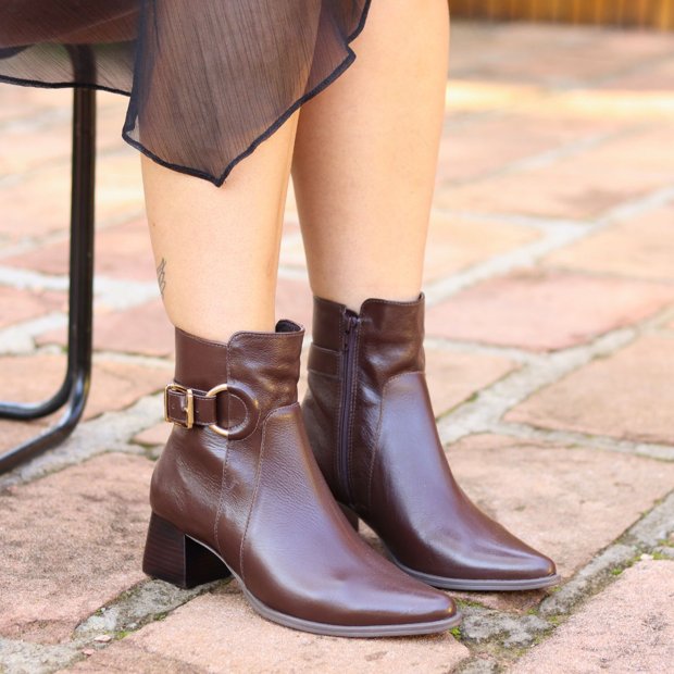 Bota Salto cm Cano Médio Dina Mirtz Melania Benett