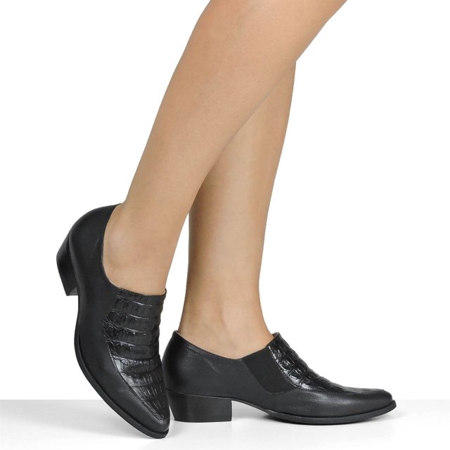 Sapato Social Feminino Salto Baixo Dina Mirtz Melania Benett