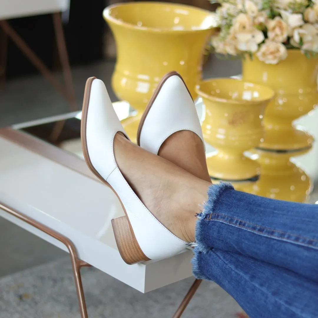 Sapato Scarpin Feminino Scarpin Aberto Branco Scarpin Branco