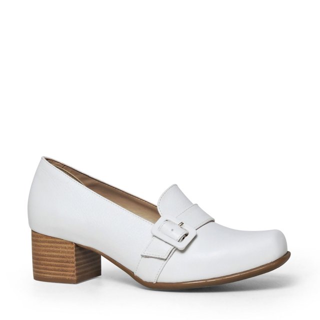 Sapato Branco Afivelado Dina Mirtz