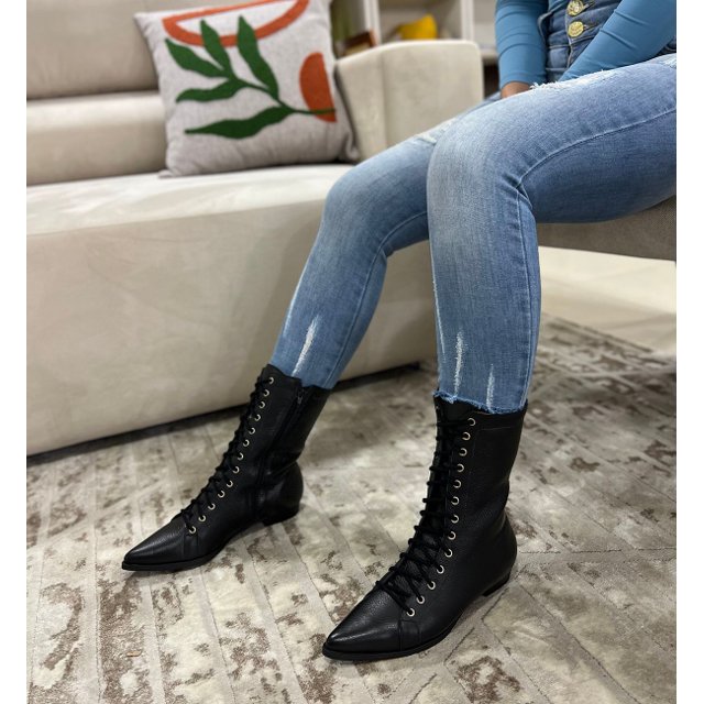 BOTA ESTILO COTURNO CANO MÉDIO DINA MIRTZ Fino Raro Site 100