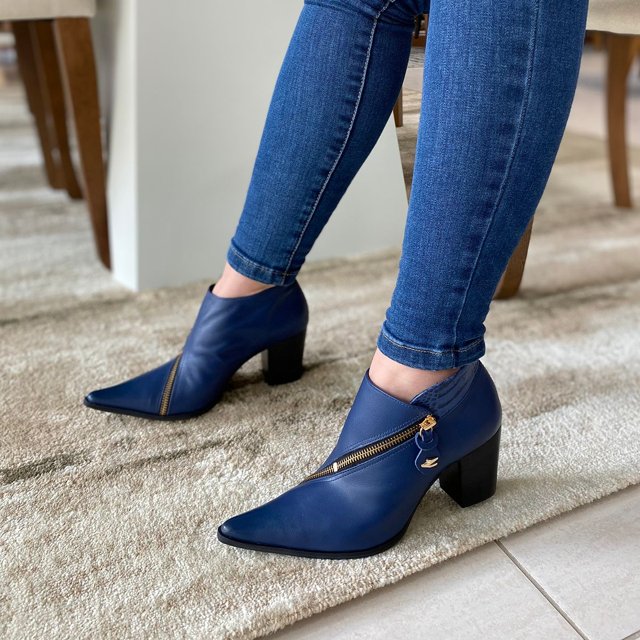 Bico Quadrado Dina Mirtz Inverno 2019 Oxford Feminino Confortavel